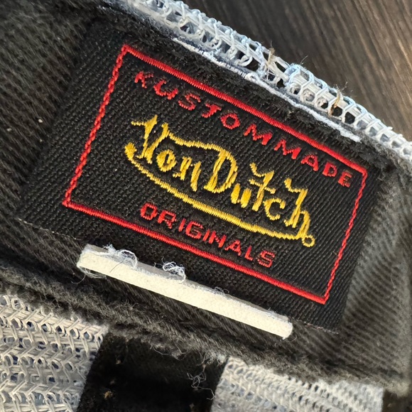 Vintage 2000s Original Von Dutch Blue and Gray Trucker Hat 24” circumference - Picture 3 of 4